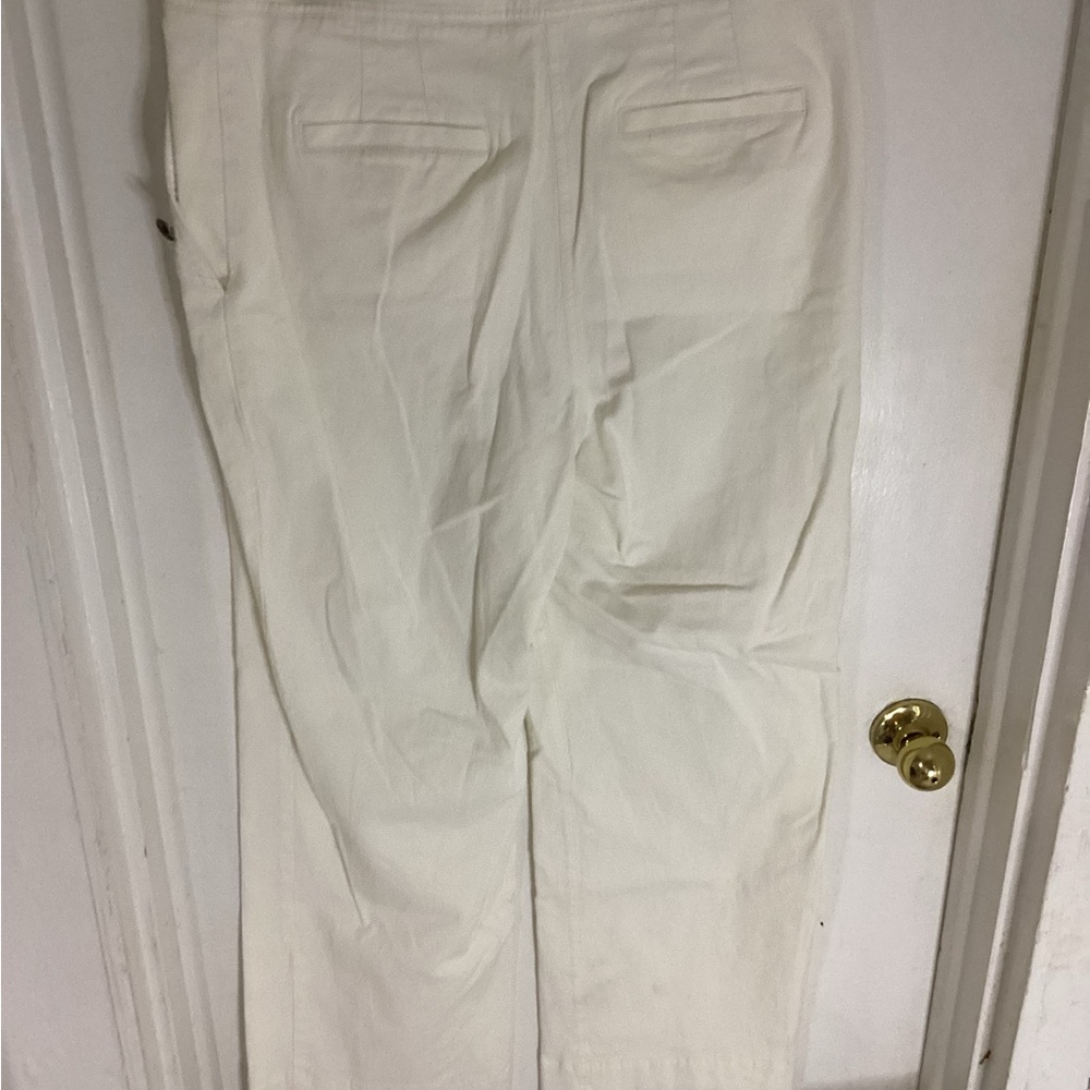 Talbots White Wide Leg Pants Size 12 - Picture 2 of 4